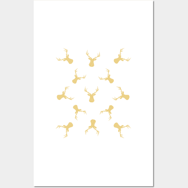 Deer pattern - beige. Wall Art by kerens